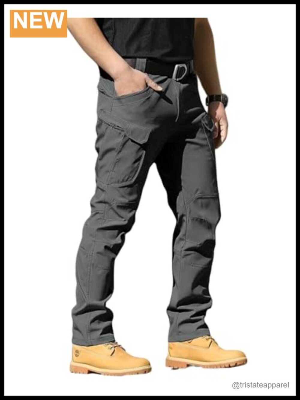 Men's Tactical Stretch Cargo Pants Waterproof Hiking Work Multi Pockets